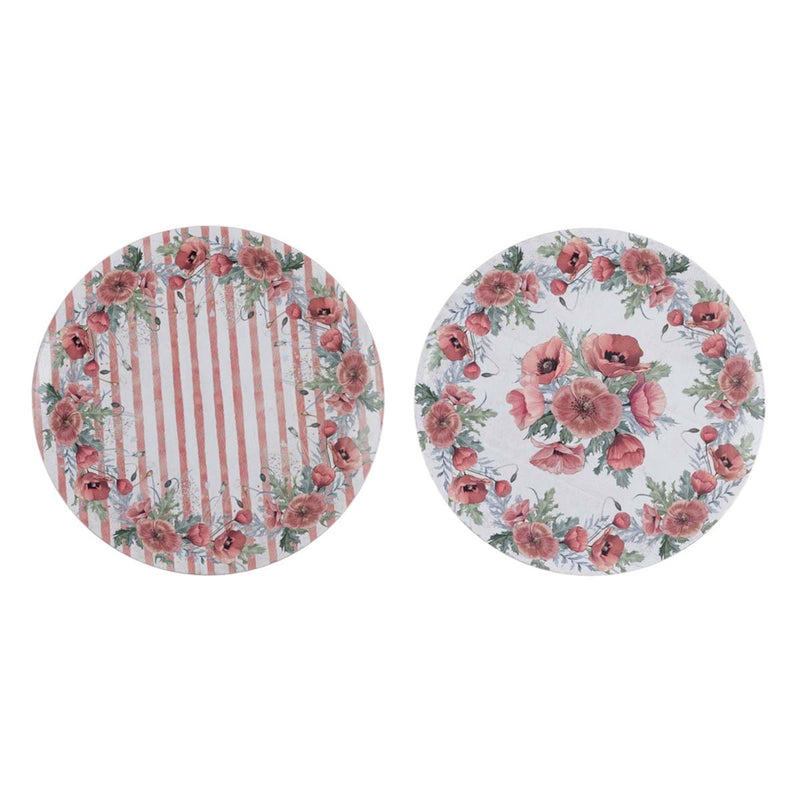 BLANC MARICLÒ Sottopiatto con Papaveri " COQUELICOT "