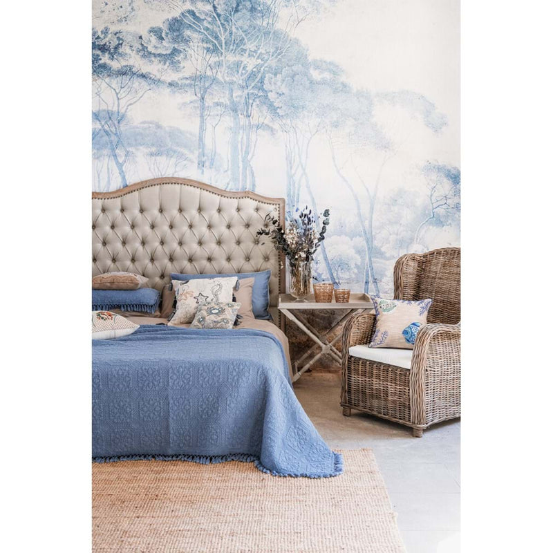 BLANC MARICLÒ Trapunta Singola Azzurra con Nappe "LE NAPPE"