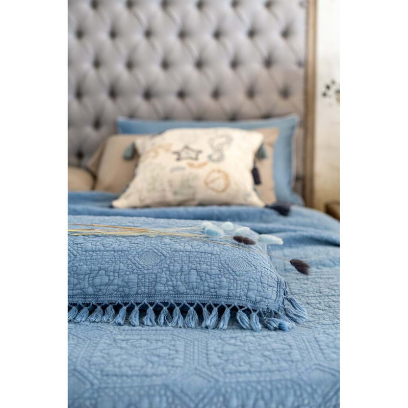 BLANC MARICLÒ Trapunta Singola Azzurra con Nappe "LE NAPPE"