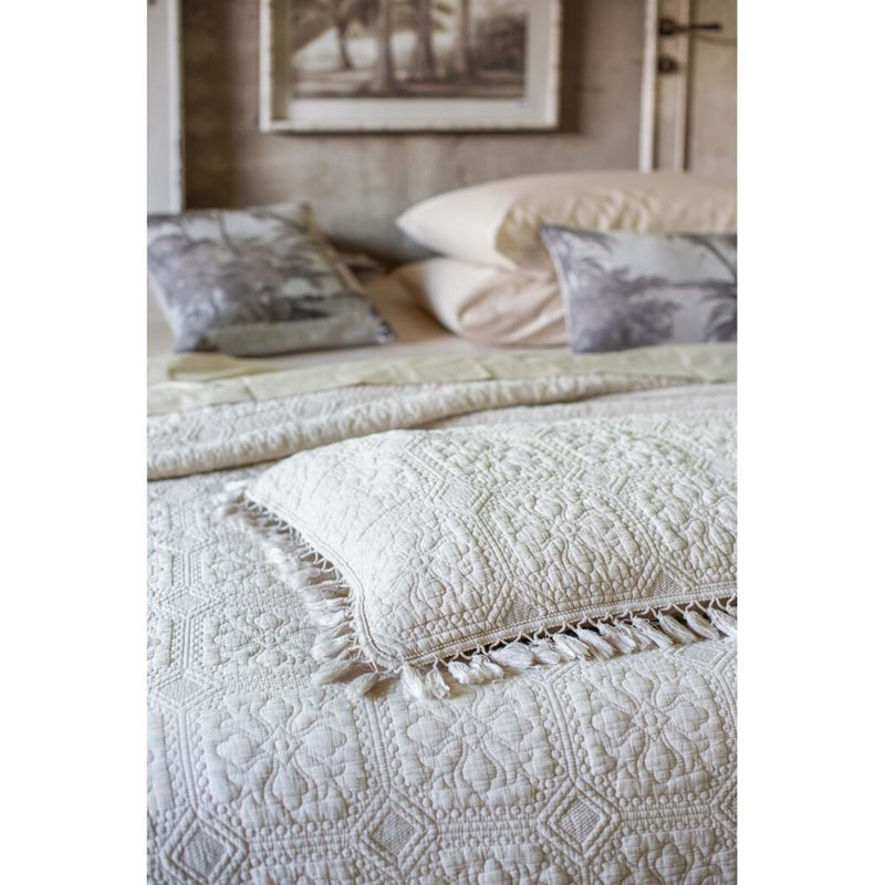 BLANC MARICLÒ Federa Copriguanciale Beige con Nappe " LE NAPPE "