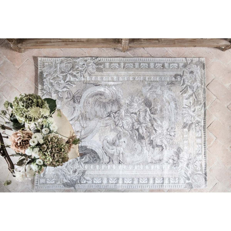 BLANC MARICLÒ Tappeto Jacquard "BOUQUET"