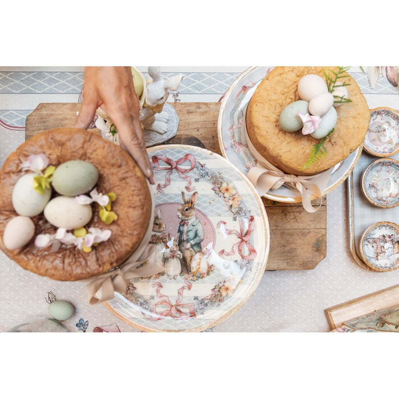 BLANC MARICLÒ Set/3 Vassoi Cuore " JOYEUSES PÂQUES "