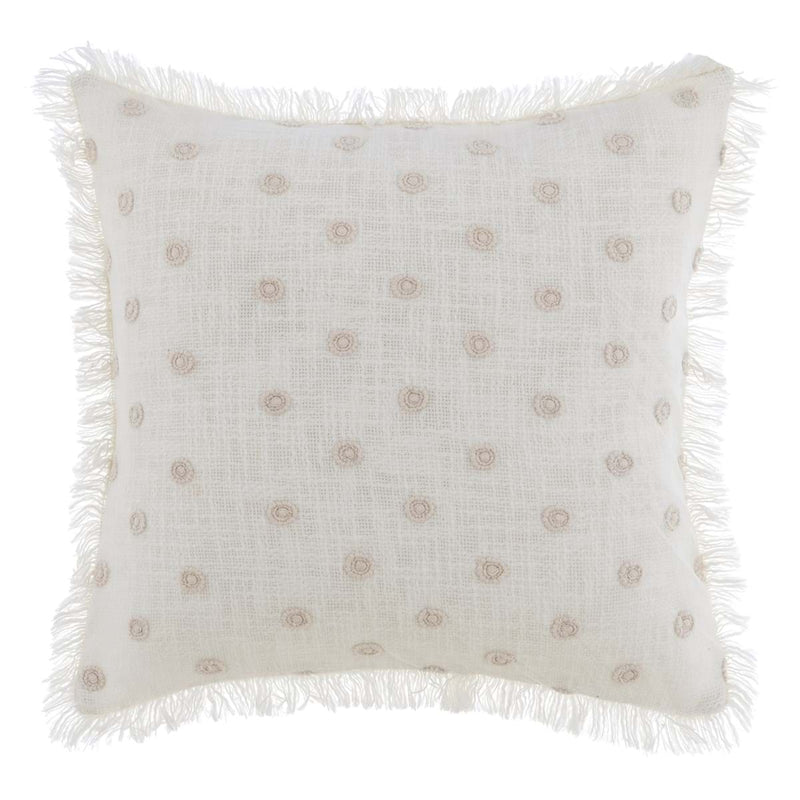 BLANC MARICLÒ Cuscino in Cotone con Pizzo " DENTELLE "
