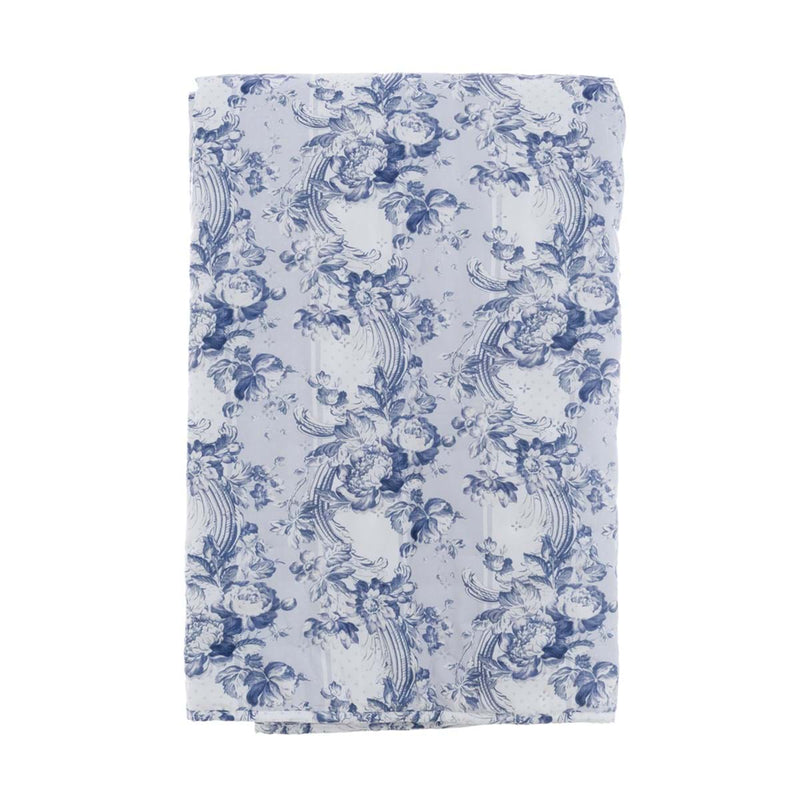 BLANC MARICLÒ Trapunta Matrimoniale Fantasia Floreale "BLU ELISA"