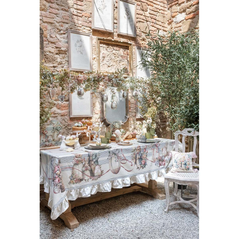 BLANC MARICLÒ Uovo da Appendere in Latta " JOYEUSES PÂQUES "