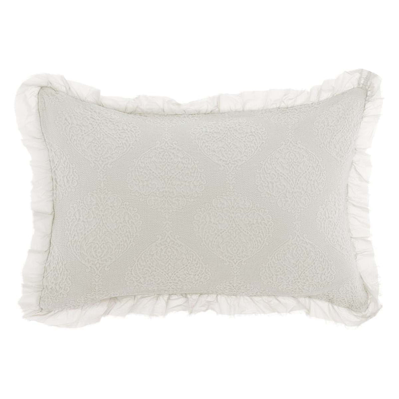 BLANC MARICLÒ Copriguanciale Bianco in Cotone " DAMASCO "