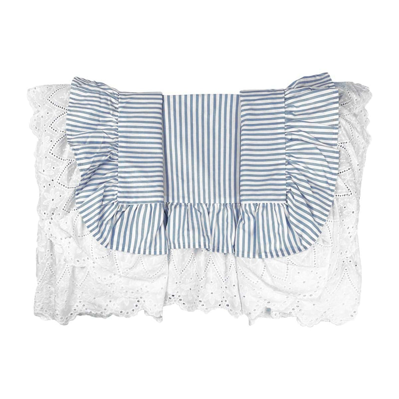 BLANC MARICLÒ Completo Lenzuola Riga e Sangallo " RIVIERA "