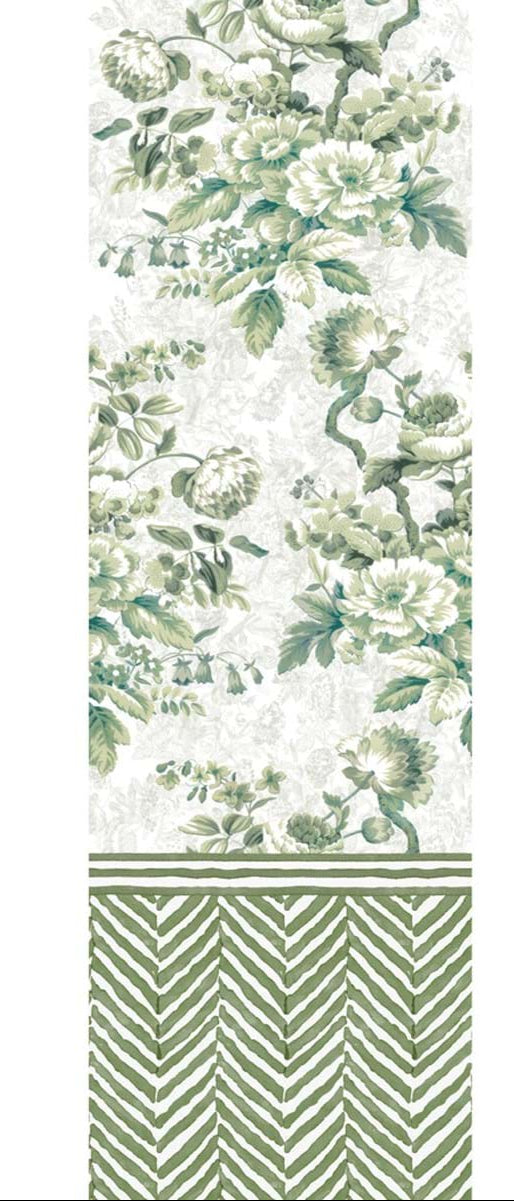 BLANC MARICLÒ Lenzuola Matrimoniali Fiori Verdi "ERBORISTA"