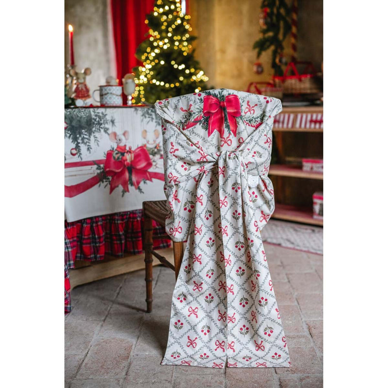 BLANC MARICLÒ Coprischienale in Cotone " FAVOLA DI NATALE "