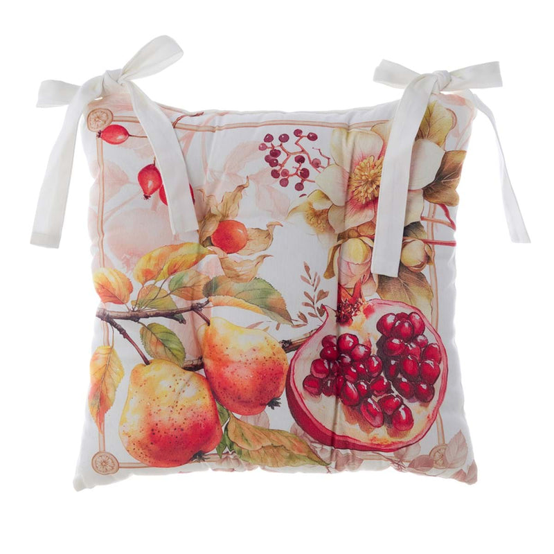 BLANC MARICLÒ Set 4 Cuscini Sedia con Frutti " PERSIMMON "
