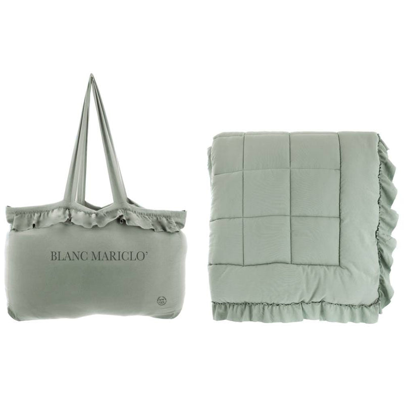 BLANC MARICLÒ Trapunta Matrimoniale Verde con Gale 300 GSM " DIAMANTE "