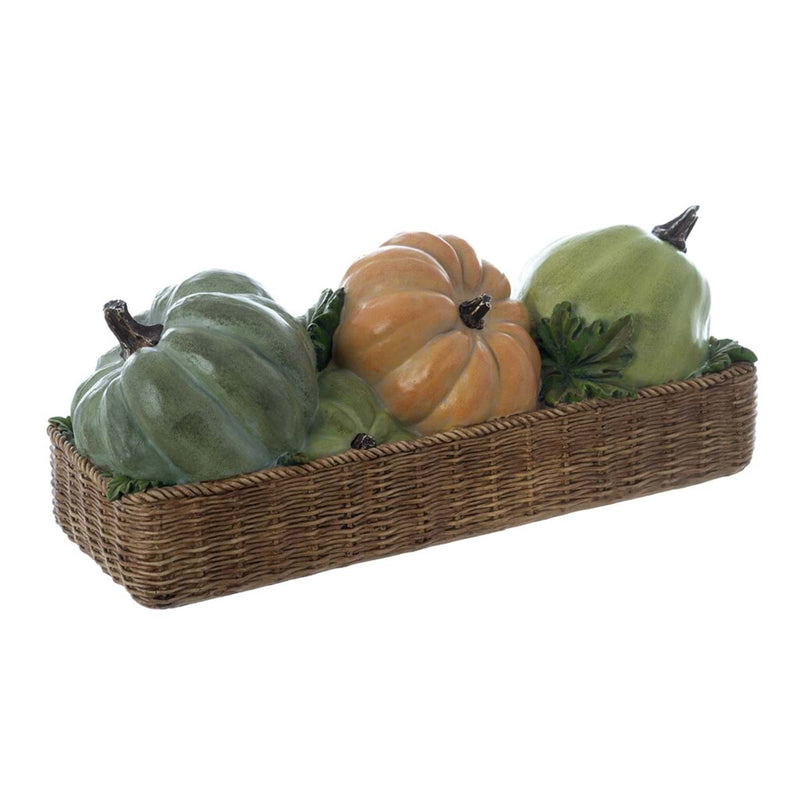 BLANC MARICLÒ Cestino con Zucche in Resina " M LANGE D AUTUNNO "