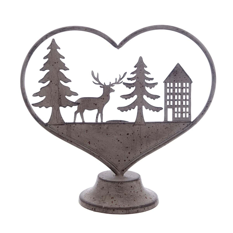 BLANC MARICLÒ Cuore con Portacandela in Metallo  " DULCIS MEMORIA "