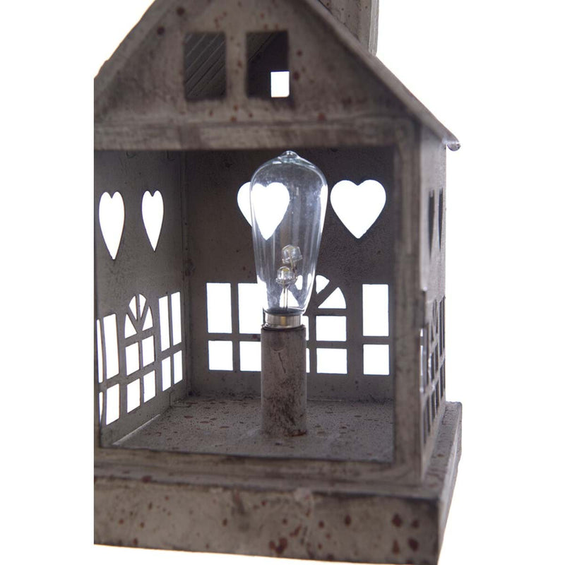 BLANC MARICLÒ Lanterna Casa in Metallo con Led (2XAA) " DULCIS MEMORIA "