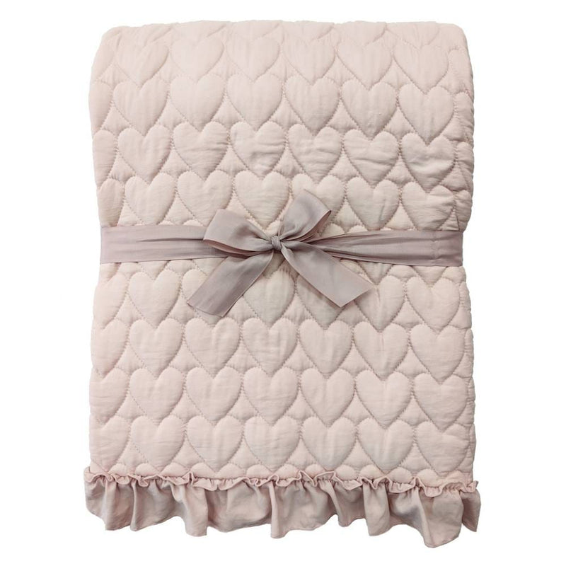 BLANC MARICLÒ Set Trapunta Matrimoniale con 2 Federe Copriguanciali e Gala 280 GSM " CUORE DI ZUCCHERO "