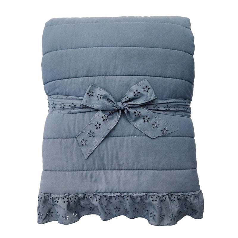 BLANC MARICLÒ Set Trapunta  Matrimoniale più 2 Federe Copriguanciali con Gala "ACQUARELLO DI SANGALLO"