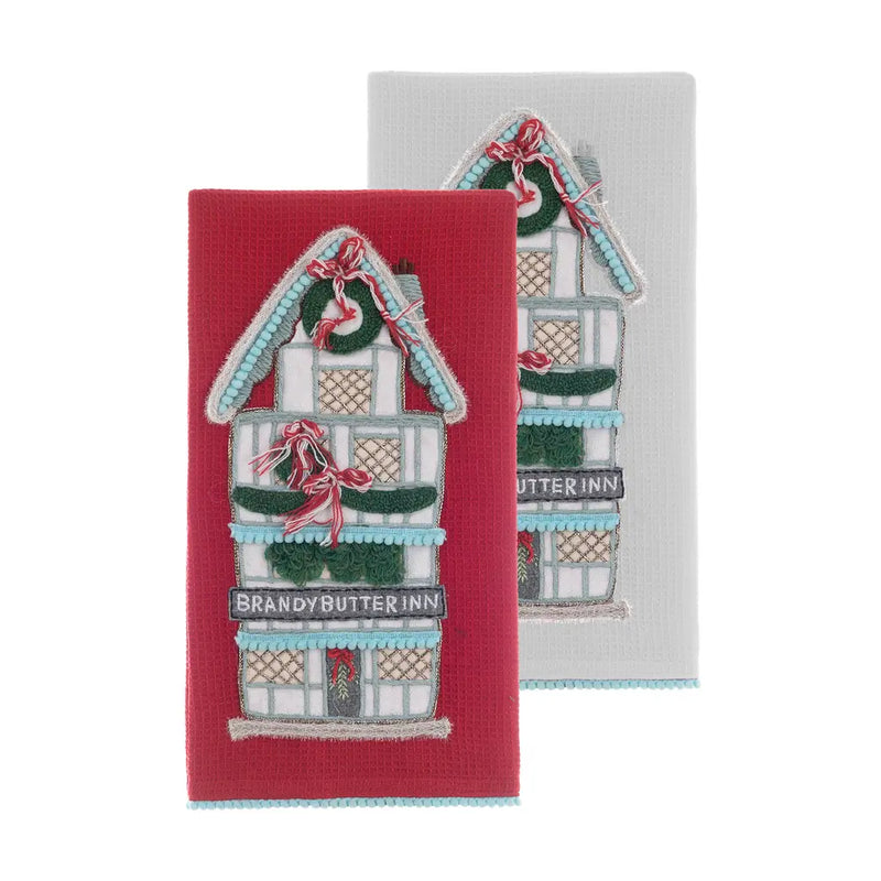 BLANC MARICLÒ Canovaccio in Cotone con Scritta BRANDY BUTTER INN