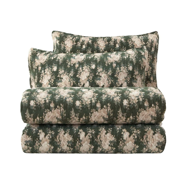 BLANC MARICLÒ Set Trapunta con Federe copriguanciali Matrimoniale Fantasia 320 GSM  " NOTTE DI VELLUTO "