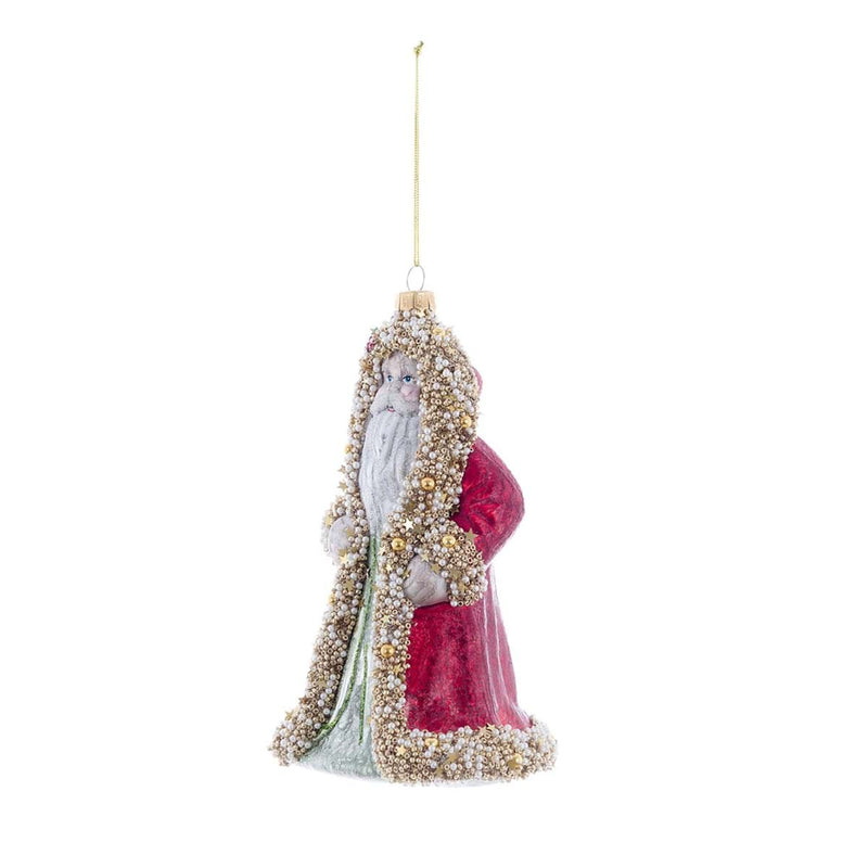 BLANC MARICLÒ Santa Claus e Orsacchiotto in Vetro " ORNAMENTA "