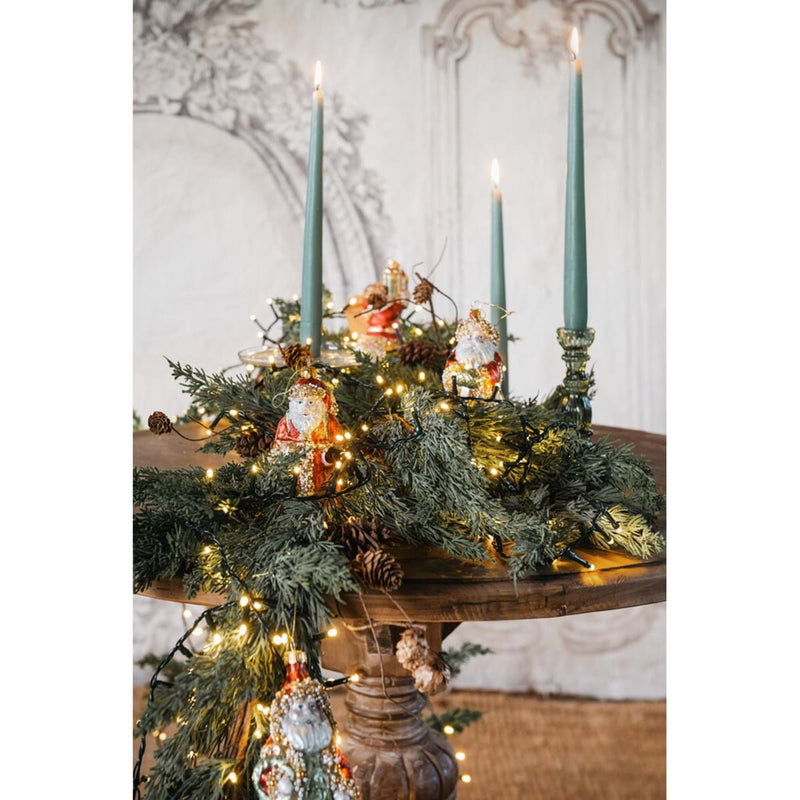 BLANC MARICLÒ Santa Claus e Orsacchiotto in Vetro " ORNAMENTA "