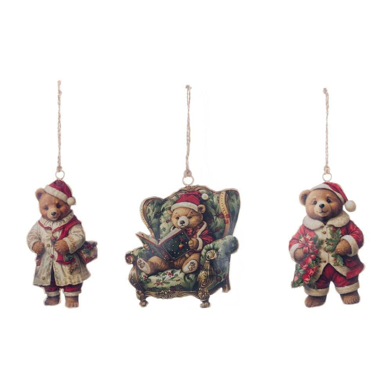 BLANC MARICLÒ Orsetto Babbo Natale in Latta " COCCOLE D'INVERNO "