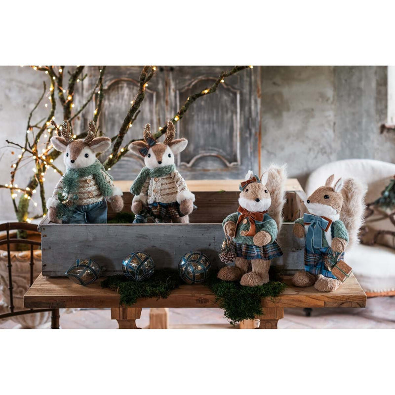 BLANC MARICLÒ Cervo Maschietto o Femminuccia con Sciarpa " SOTTOBOSCO INCANTATO "