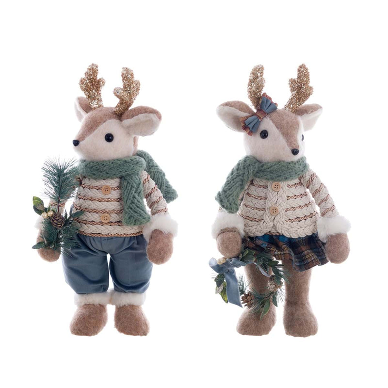 BLANC MARICLÒ Cervo Maschietto o Femminuccia con Sciarpa " SOTTOBOSCO INCANTATO "