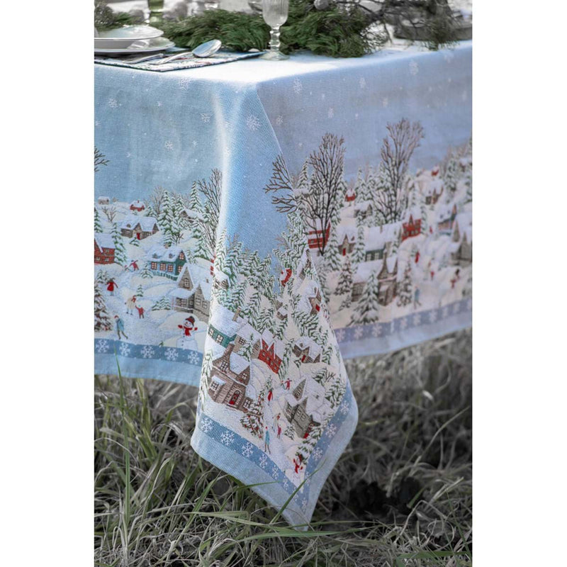 BLANC MARICLÒ Runner Gobelin Natale in Cotone " BORGO ALPINO "