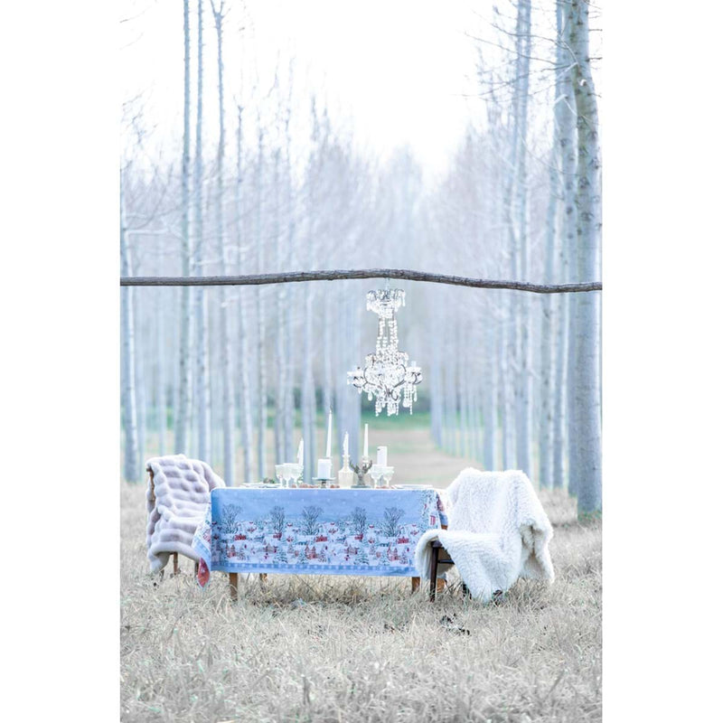BLANC MARICLÒ Tovaglia Gobelin Natale in Cotone " BORGO ALPINO "