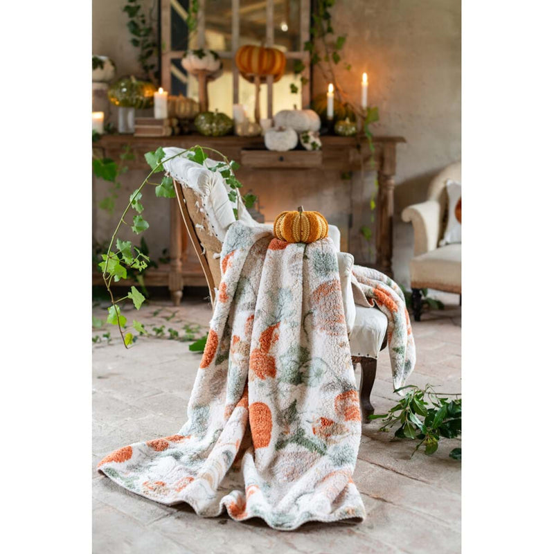 BLANC MARICLÒ Plaid Sherpa con Zucche 360 GSM