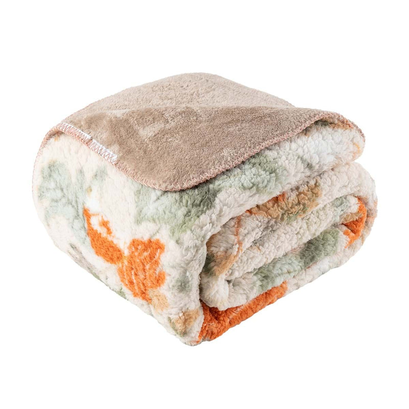 BLANC MARICLÒ Plaid Sherpa con Zucche 360 GSM