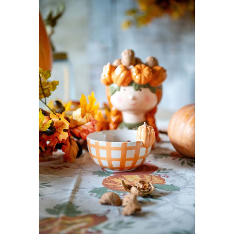 BLANC MARICLÒ Ciotola in Ceramica con Zucca  "GOURMANDISE D AUTOMNE"