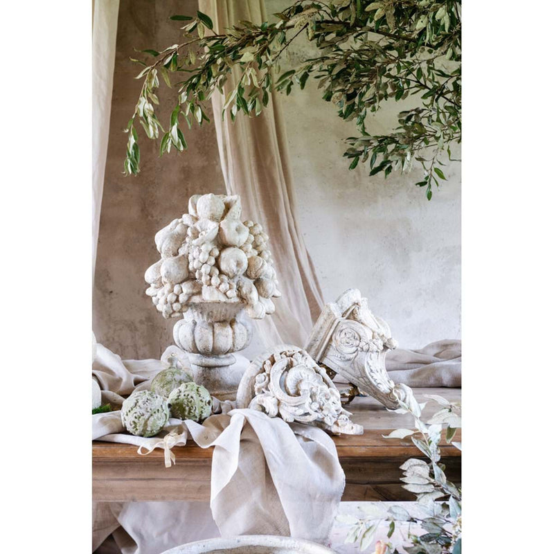 BLANC MARICLÒ Scultura Cesto Frutta in Resina " ANTIQUA DOMUS "