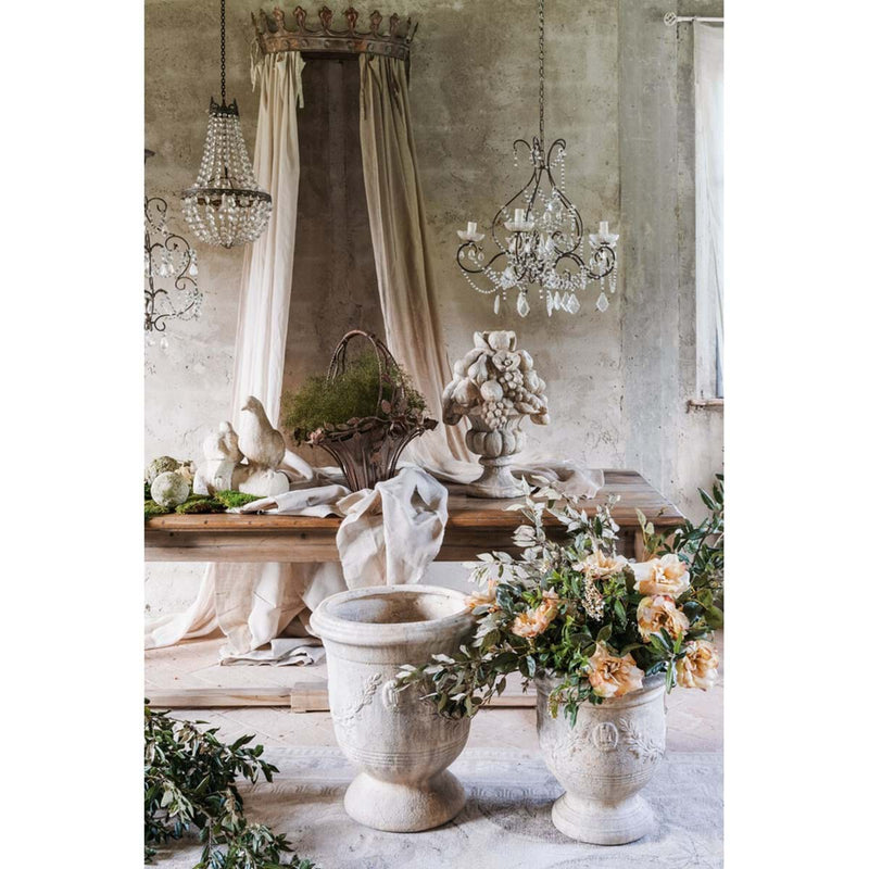 BLANC MARICLÒ Scultura Cesto Frutta in Resina " ANTIQUA DOMUS "