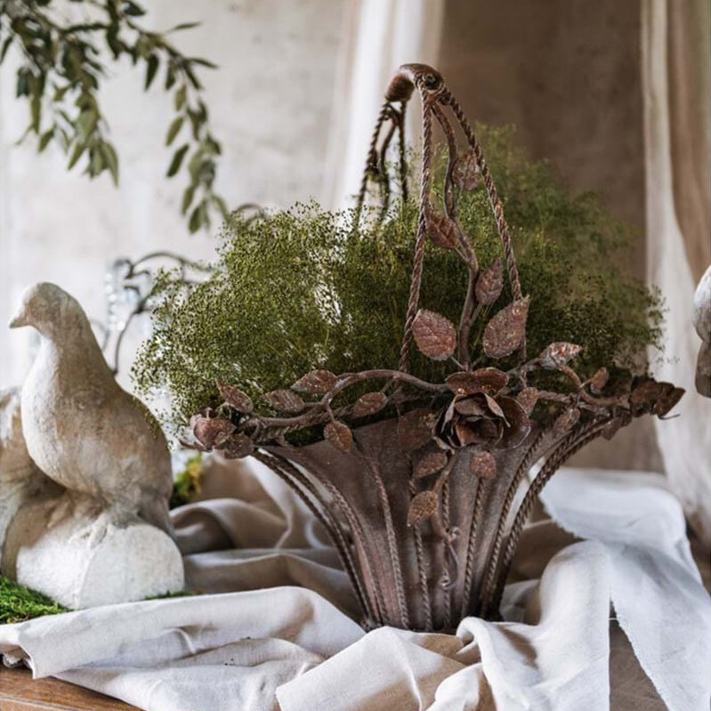 BLANC MARICLÒ Vaso Anticato in Metallo "ANTIQUA DOMUS"