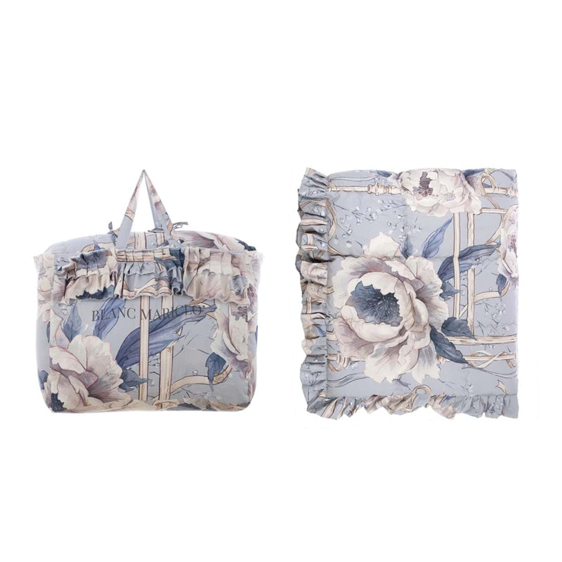 BLANC MARICLÒ Set Trapunta con Federe Copriguanciali Matrimoniale 370 GSM "PEONIES"