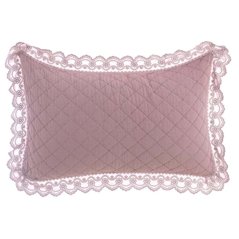 BLANC MARICLÒ Set Trapunta Matrimoniale con Federe Copriguanciale 200 GSM "PIZZO COLLECTION"