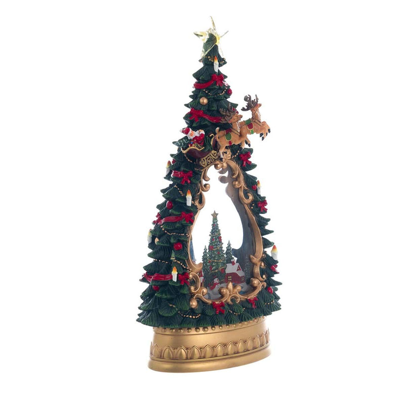 BLANC MARICLÒ Carillon Albero di Natale con Paesaggio Innevato e Led