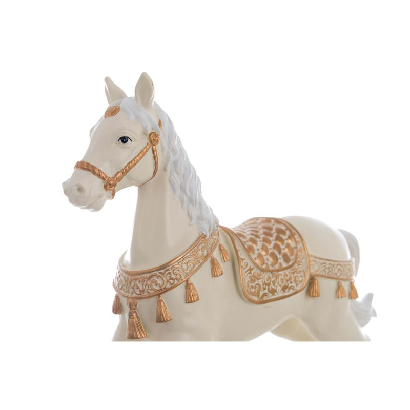 BLANC MARICLÒ Decoro Cavallo a Dondolo Grande in Resina con Led