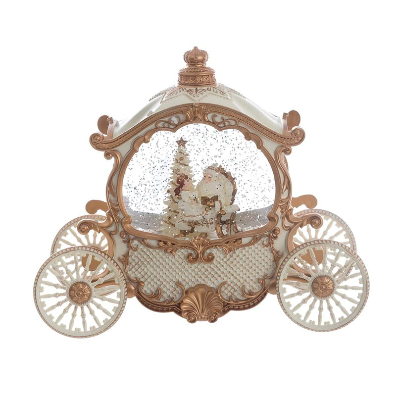 BLANC MARICLÒ Carillon Carrozza con Babbo Natale e Led