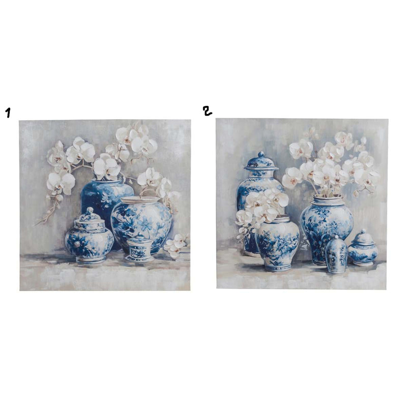 BLANC MARICLÒ Quadro con Vasi e Orchidee "RACCONTI"