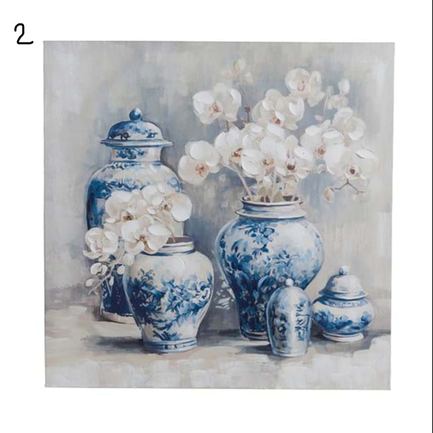 BLANC MARICLÒ Quadro con Vasi e Orchidee "RACCONTI"