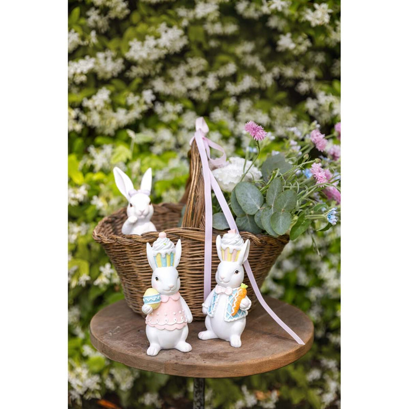 BLANC MARICLÒ Coniglietto con Cupcake in Resina "DOLCE FIABA"