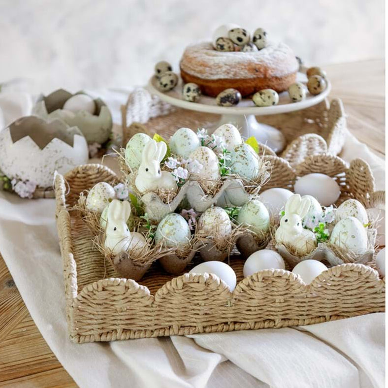 BLANC MARICLÒ Set 6 Decorazione Uova "FIOR DI PASQUA"