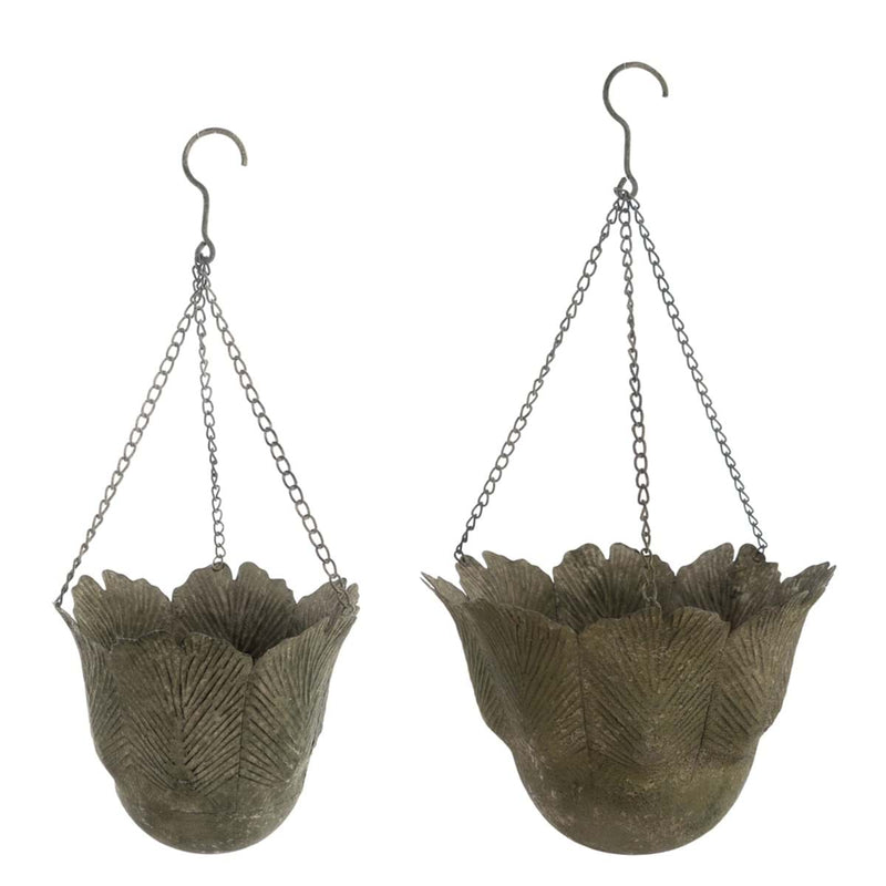 BLANC MARICLÒ Set 2 Porta Piante in Metallo "GIARDINO SEGRETO"