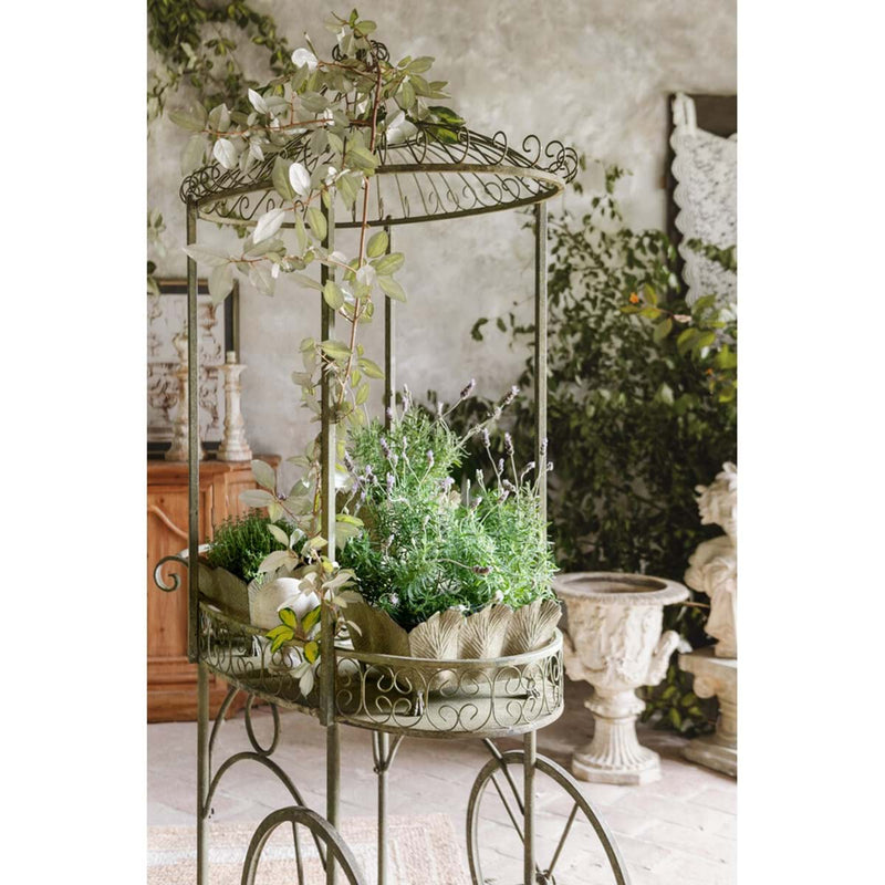 BLANC MARICLÒ Set 2 Porta Piante in Metallo "GIARDINO SEGRETO" Verde