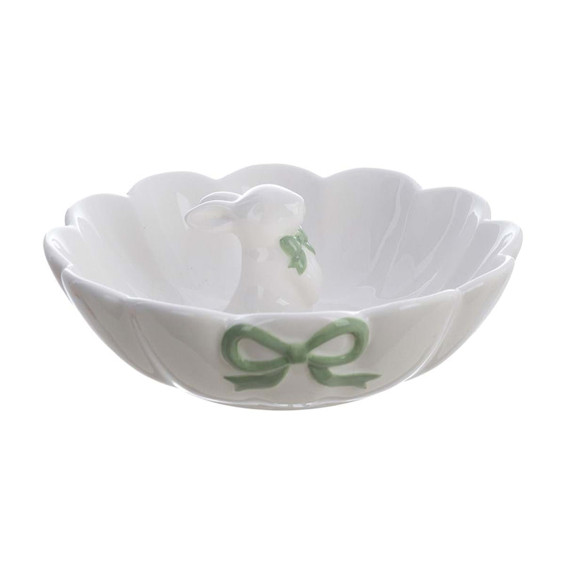 BLANC MARICLÒ Piatto con Coniglietto e Fiocco "VICHY COLLECTION"