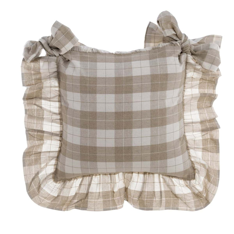 BLANC MARICLÒ Set 6 Copricuscini Sedia con Gala "QUADRI DI COTONE"