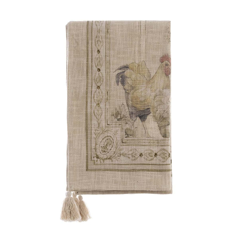 BLANC MARICLÒ Copritutto Con Stampa Gallina e Nappe "COCO"