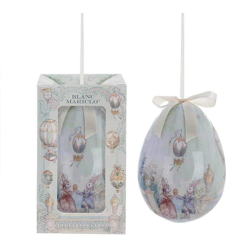 BLANC MARICLÒ Scatola con Uovo Pasquale "ROCOCO COLLECTION" h 14 cm